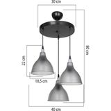 Duru Homelight Üçlü Füme Yemek Odası Salon Mutfak Antre Yatak Odası Avize - 3