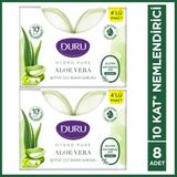 Duru Hydro Pure Aloe Vera 8 Adet Banyo Sabunu 8x135 Gr Gluten,Hayvansal Yağ İçermez - Yeşil