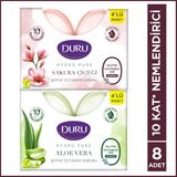 Duru Hydro Pure Aloe Vera & Sakura 8 Adet Şeffaf Cilt Bakım Sabunu 8x135 Gr Gluten İçermez