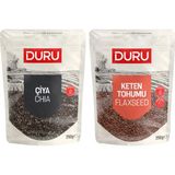 Duru Keten Tohumu ve Çiya Tohumu 250 gr Sağlıklı Beslenme İçin Yüksek Lif Kaynağı 2 Adet