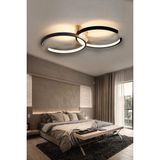Duru Modern Tasarım Siyah Renk Salon Mutfak Hol Beyaz LED 2 Li Avize - Metal
