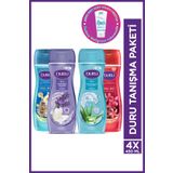 Duru Moods Deniz Mineralleri & Lavanta, Jasmin Amber, Lotus Karma Duş Jeli Seti 4x450ml