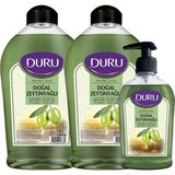 Duru Natural Olive Zeytinyağlı Sıvı Sabun 1.5 Lt & 300 ml Hoş Koku ile Yumuşak Cilt Temizliği