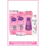 Duru Nem Bombası Şampuan,saç Kremi,duş Jeli & Kadın Deodorant