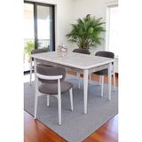 Duru Norte Mdf Lak Panel Açılır Yemek Masa Takımı 90X160 - Beyaz