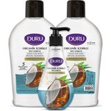 Duru Organik Hindistan Cevizli Sıvı Sabun 5 Nemlendirici ile 1,5+1,5+500 ml Yumuşak Dokunuş