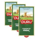 Duru Osmancık Pirinç 2kg - Uzun Taneli, Pilavlık, Dolmalık, Glutensiz, Lezzetli ve Taze Pirinç (3 paketi)