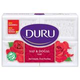 Duru Saf ve Doğal Gül 150 gr 4'lü Paket Banyo Sabunu