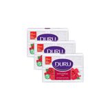 Duru Saf ve Doğal Gül 150 gr x4'lü 3 Adet Banyo Sabunu
