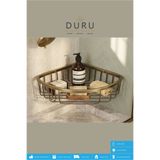 DURUBANYOCONCEPT PRİNÇ ANTİK ESKİTME KAPLAMA BANYO KÖŞE RAFI ŞAMPUANLIK TEK KATLI