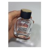 Durucam (1 Adet) Cam Yeniden Doldurulabilir Sprey Kolonya Parfüm Şişesi 100 Ml -gold kahve kapaklı Boş Şişe