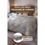 DuruClassHome Çift Kişilik Yazlık Desenli Yorgan Premium 195x215cm PolyCotton Nefes Alan Doku I 200GSM
