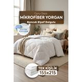DuruClassHome Tek Kişilik Mikrofiber Yorgan Ekstra Yumuşak Silikon Elyaf 155x215 - Silikon Elyaf Konforu