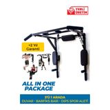 DURUH SPOR 3’ü 1 Arada Duvar Tipi Barfiks, Dips ve Karın Egzersiz Aleti – All In One