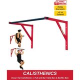 DURUH SPOR Calisthenics Duvar Tipi Barfiks Ve Takla Barı | Pull And Bar Yerli Üretim 150 kg Taşıma Kapasitesi