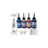 Duruink Canon Bitmeyen Kartuşlu Tanklı Yazıcı Uyumlu 4x100ml Ink 4 Renk Kartuş Dolum Mürekkeb Setii