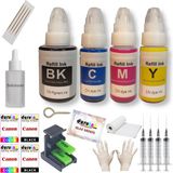Duruink Canon E404 E414 Yazıcı Uyumlu Kartuş Dolum Seti-1.kalite Mürekkep - Renkli