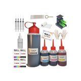 Duruink Canon E404 E414 Yazıcı Uyumlu Kartuş Dolum Seti 500ML SİYAH+3X100ML Renkli Mürekkep