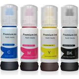 Duruınk Epson Ecotank L6190 101 Uyumlu Muadil Mürekkep Seti 4 Renk x 70ML - Renkli