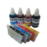 Duruink SX200 Uyumlu Kolay Dolan Kartuş ve 4 x 50 ml 4 Renkli Mürekkep