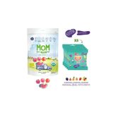 Durukan Şekerleme Mom Organik Lolipop Meyveli C Vitaminli 1 Paket Multivitamin Jelibon 20Gr - 5 Paket (Mom Lolipop 1