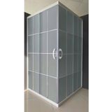 Durul 75x120 cm Kare 5 mm Buzlu Beyaz Çizgi Yükseklik 190 cm Duşakabin