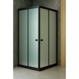 Durul 85x110 CM Kare Siyah Profil Buzlu Cam 5 MM H:190 Duşakabin