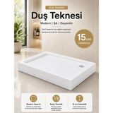 Durul Akrilik Kare ve Dikdörtgen Duş Tekneleri - 80x120 cm