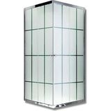 Durul Dikdörtgen 5 mm Çizgili Duş Kabini + 100x80x195 cm Duş Teknesi