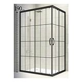 Durul Dikdörtgen 5 mm Komple Buzlu Siyah Karolaj Yükseklik 190 cm 110x120 cm Duşakabin