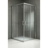 Durul Duşakabin Kare Parlak 5mm Karomat Desen Yükseklik 190CM - 80 x 100