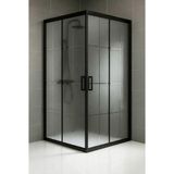 Durul Duşakabin Kare Siyah 5mm Karomat Desen Yükseklik 190CM - 90 x 120