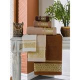 Durul Ece Bukle Jakarlı Banyo Havlusu 70*10 6'lı Paket - Kahve - 70 x 140 cm