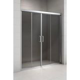 Durul Füme Temper Cam Elegant Seri Ön Cephe Krom Profil 107 cm Duşakabin