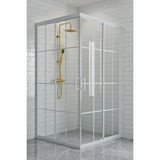 Durul Kare 5 MM Beyaz Çizgi Yükseklik 190 CM 70x105 CM Duşakabin