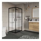 Durul Kare 5 MM Siyah Kumlama Box 70x85 CM Duşakabin
