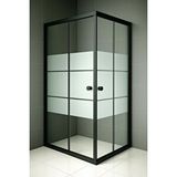 Durul Kare 5 MM Siyah Kumlama Box 85x100 CM Duşakabin