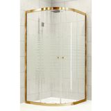 Durul Oval Altın 90x90 cm Duşakabin