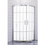 Durul Oval Kumlama Karomat Desen 5 mm Yükseklik 190 cm 100x100 cm Duşakabin