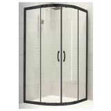 Durul Oval Siyah Çizgi 5 mm Yükseklik 190 cm 80x80 cm Duşakabin
