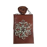 Durush Collection Çapraz Omuz Çantası, Taba Rengi, Işlemeli, Gerçek Deri, El Işi (hand Made) Kahverengi S