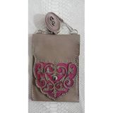 Durush Collection Çapraz Omuz Çantası, Vizon Rengi, İşlemeli, Gerçek Deri, El İşi (Hand Made)