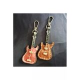 Durush Collection Gerçek Deri Kahverengi Gitar Anahtarlık (Hand Made)