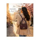 Durush Collection Hakiki Deri, Tasarım El İşlemesi Çiçekli Bordo Sırt Çantası
