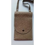 Durush Collection Spor Çapraz Omuz Çantası, Sütlü Kahverengi, Gerçek Deri, El Işi (HAND MADE) TABA RENGİ S
