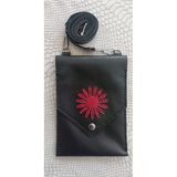 Durush Collection Tasarım Çapraz Omuz Çantası, Siyah Gerçek Deri, El Işi Işlemeli (Hand Made)