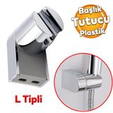 Dus Basligi Tutacagi Banyo Telefon Hortum Baslik Tutamagi Duvara Sabitleme Ayarlanabilir L Tipli