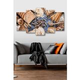 Düş Duvarı 5 Parça Ekmek Yulaf Desenli MDF Duvar Tablosu