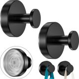 Duş için Vantuz Kancaları, Banyo Mutfak için Matkapsız Kanca, Cam Kapı Aynası, Kaban, Havlu, Mont, Bornoz Kancası Tutacağı, 15 lbs'ye kadar asmak için, çıkarılabilir, su geçirmez ve paslanmaz (2