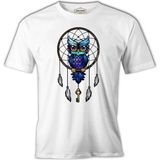 Düş Kapanı - Baykuş Beyaz Erkek Tshirt - M